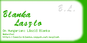 blanka laszlo business card